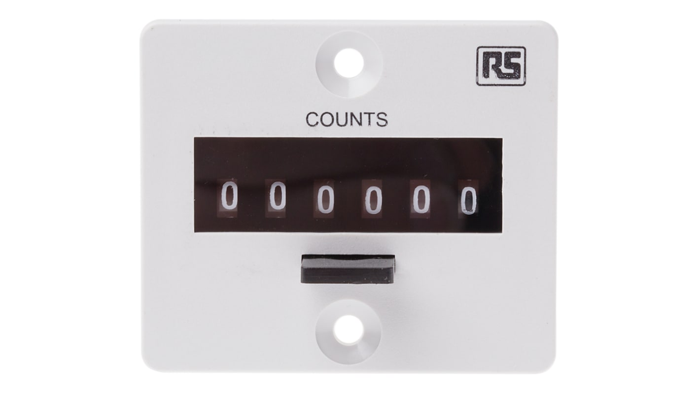 RS PRO Impulse Counter, 6 Digit Impulse, 10Hz, 24 V dc