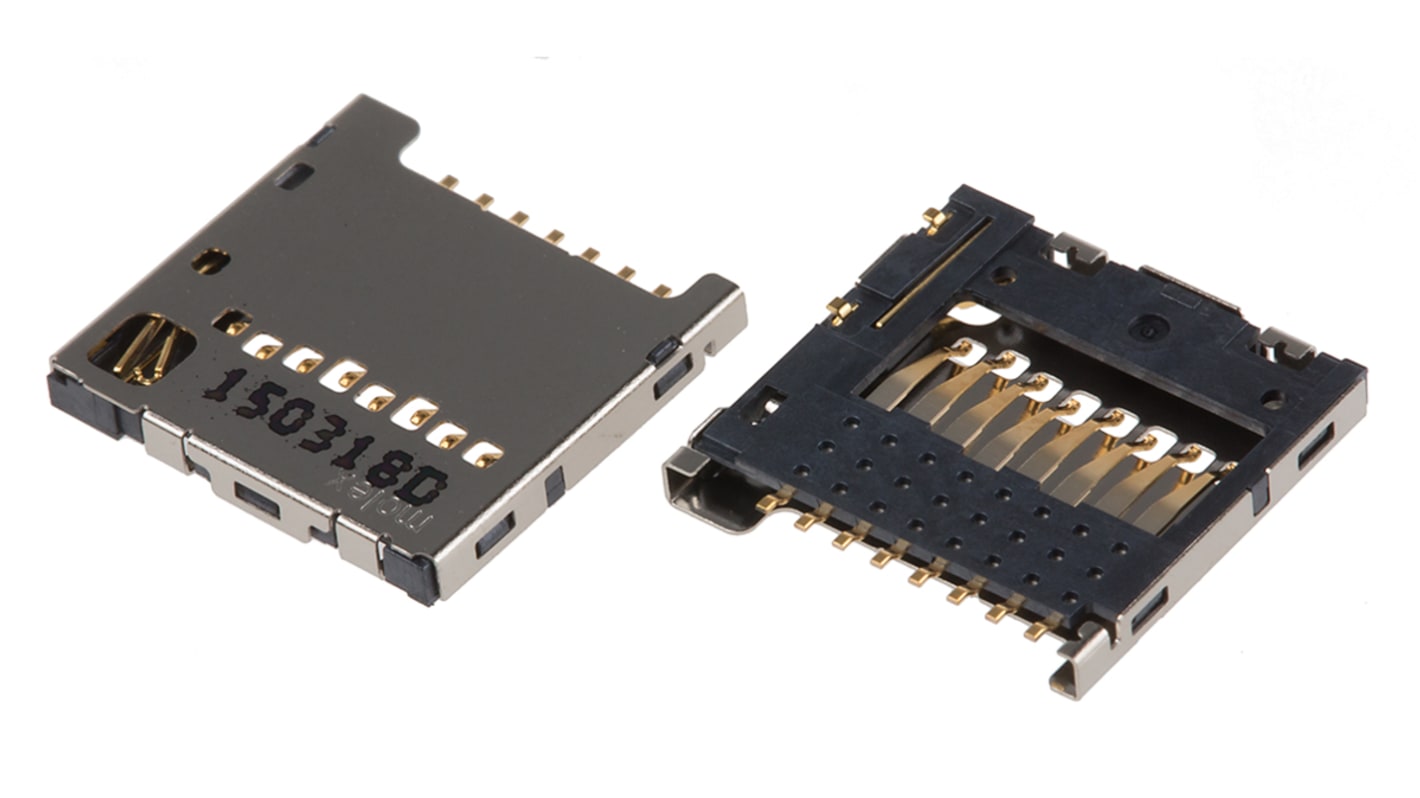Molex microSD Speicherkarten-Steckverbinder Buchse, 8-polig / 1-reihig, Raster 1.1mm, Push/Pull
