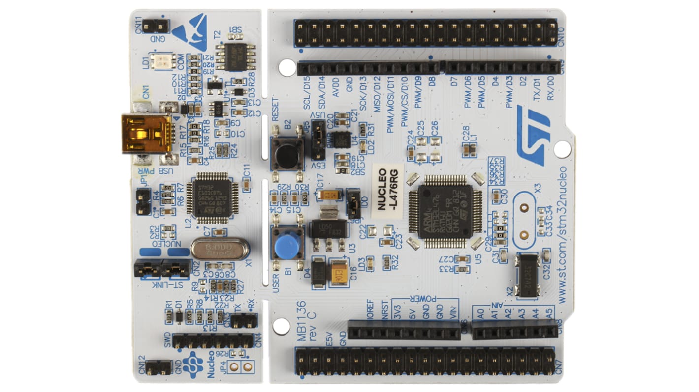 STMicroelectronics STM开发板, STM32L476RGT6处理器, ARM Cortex M4F内核, STM32 Nucleo-64