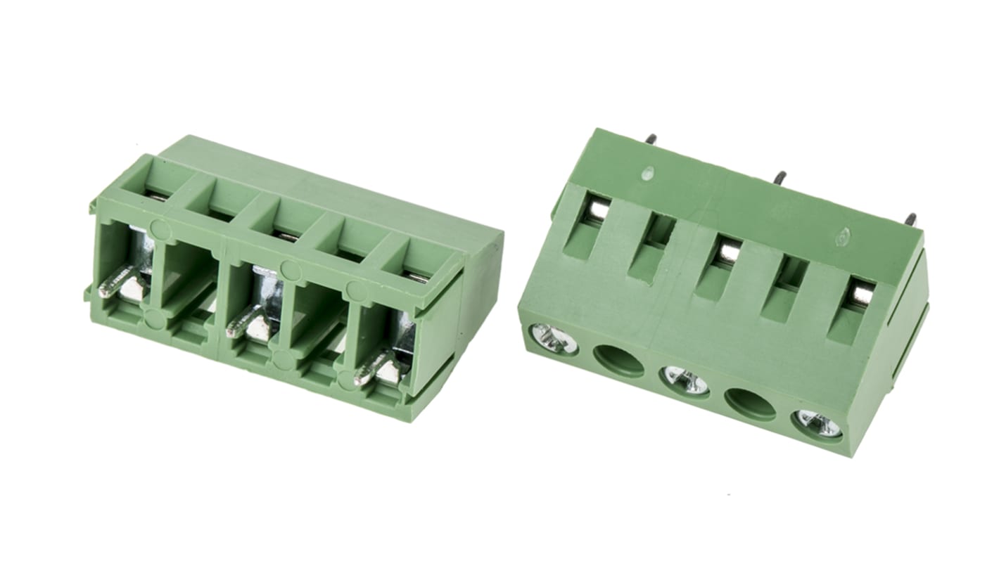 RS PRO 基板用端子台, 10A, 300 V, 10mmピッチ, 1列, 3極