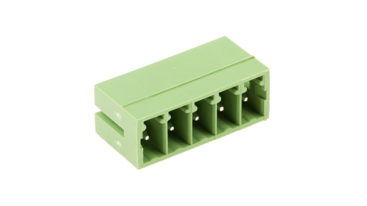 RS PRO, 3.5mm Pitch, 5 Way, , Pluggable Terminal Block, Header, Through Hole, Solder Termination