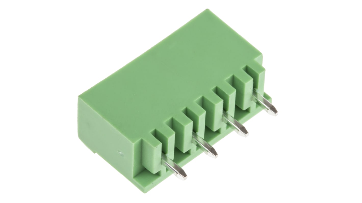 RS PRO, 5.08mm Pitch, 4 Way, Pluggable Terminal Block, Header, Through Hole, Solder Termination