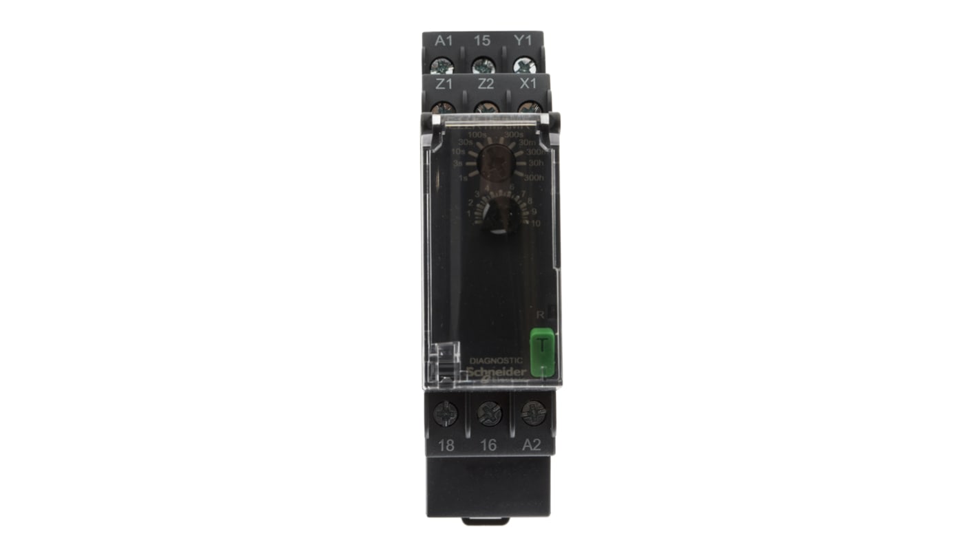 Schneider Electric Harmony Time Series DIN Rail Mount Timer Relay, 24 → 240V ac/dc, 1-Contact, 0.05 → 1s,