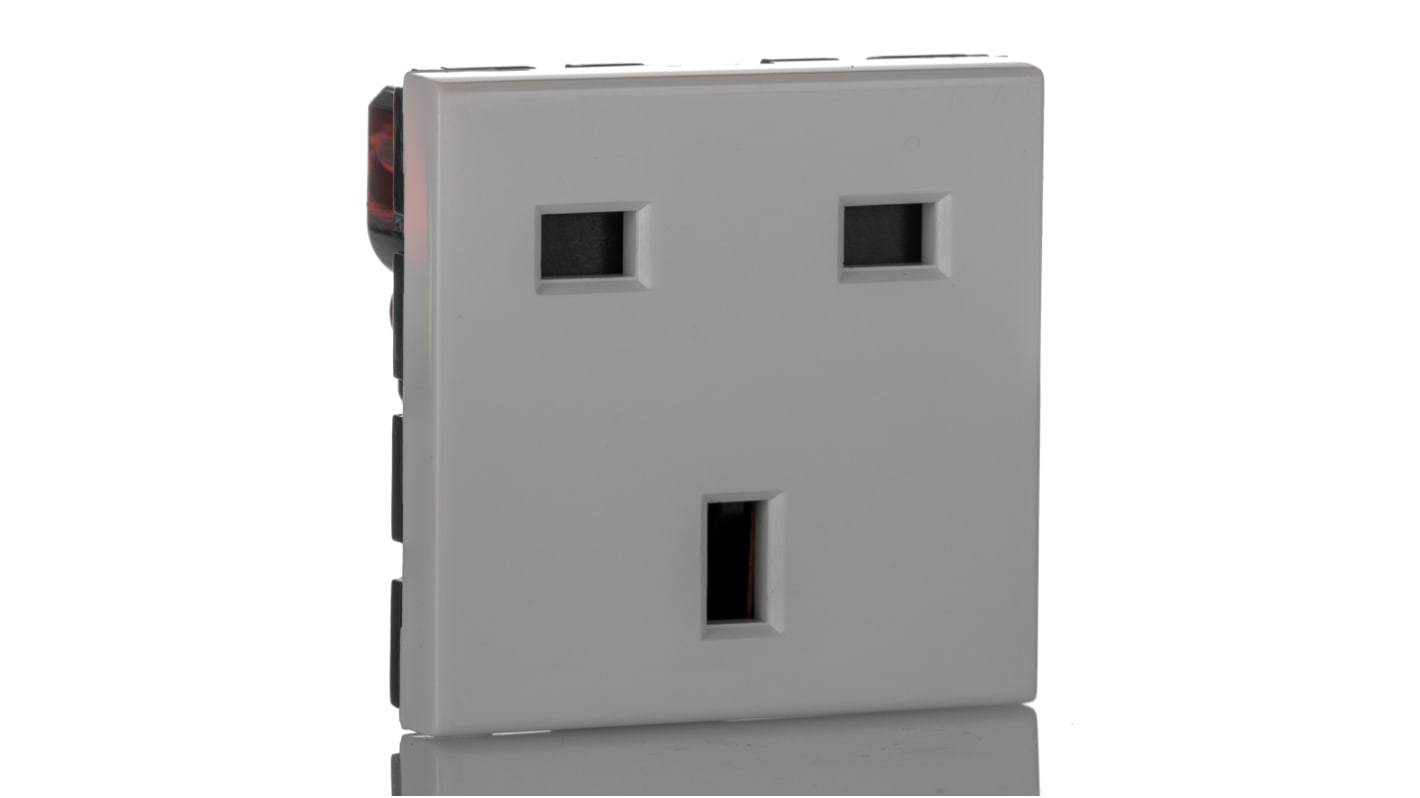 Weidmuller IE Black, White 1 Gang Plug Socket, 2+E Poles, 13A, Type G - British, Outdoor Use