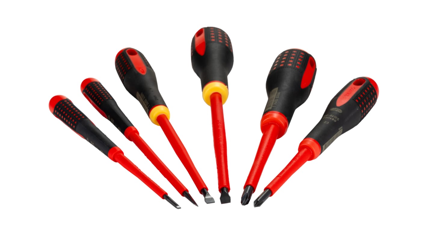 Set di cacciaviti Bahco, 7 pezzi Phillips, a taglio