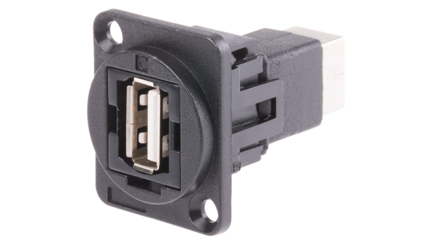 RS PRO Type-A to B, USB2.0 USBコネクタ, メス, パネルマウント