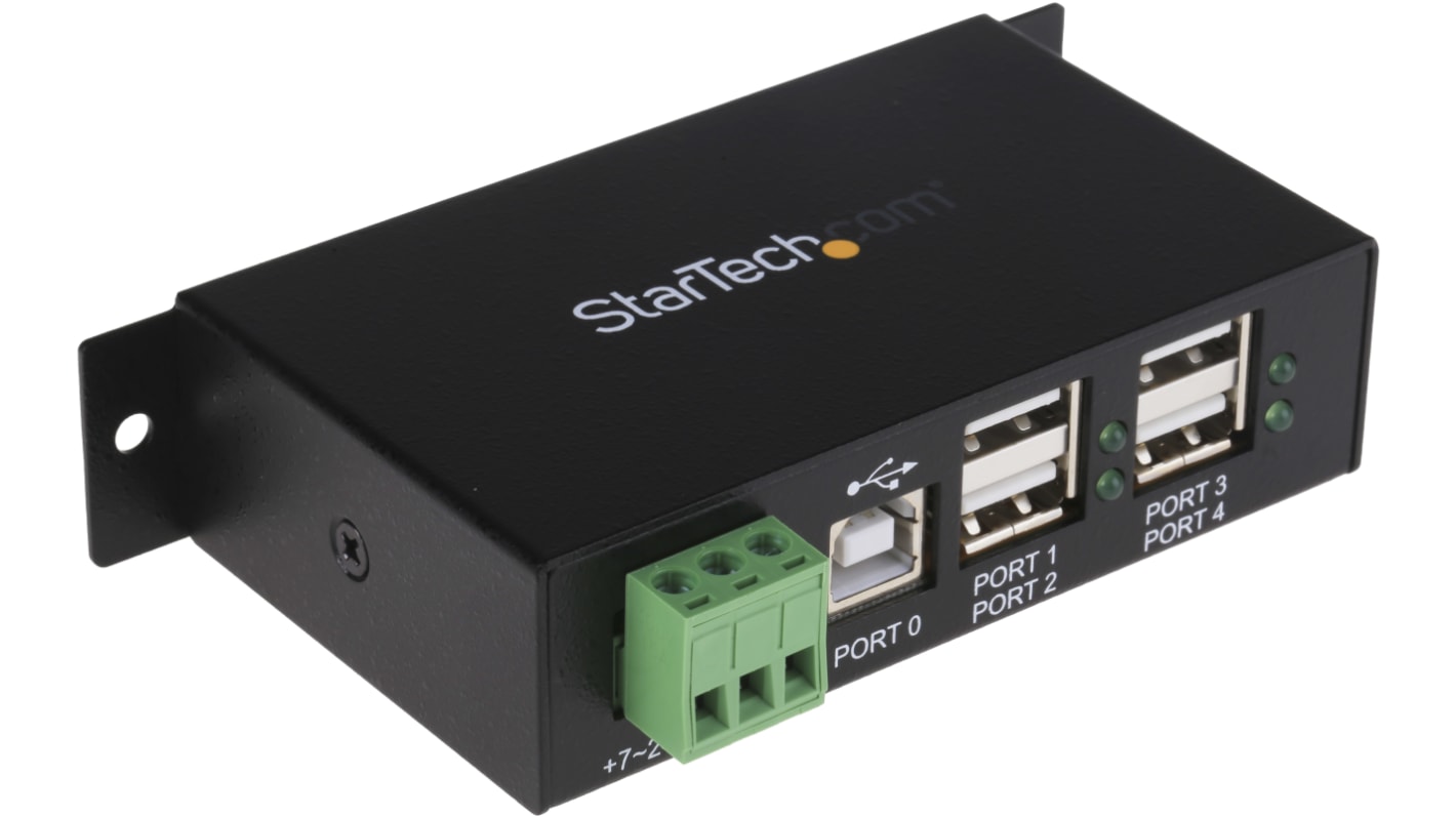 StarTech.com, USB 2.0 USB-Hub, 4 USB Ports, USB A, USB, Anschlussstecker, 114.5 x 57.3 x 26.3mm