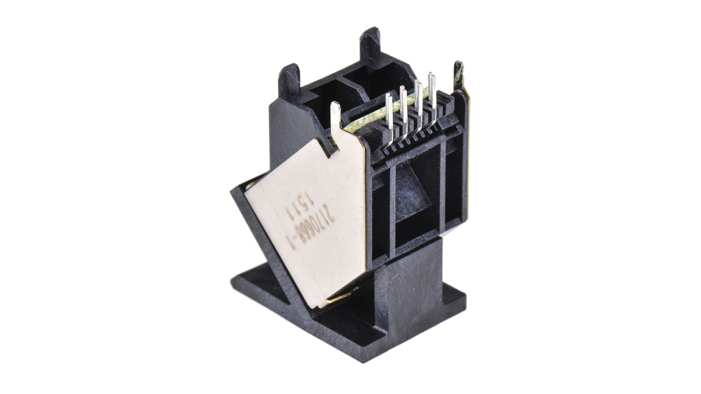 TE Connectivity 2170668 Series Female RJ45 Connector, Through Hole, Cat6 Angled 1 Port 8P8C -Way