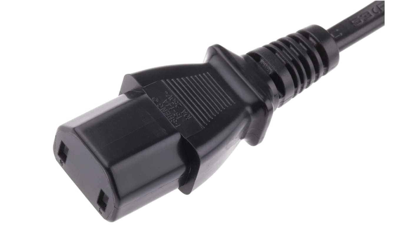 RS PRO Konfektioniertes Stromkabel, A IEC C17 / Buchse gerade, B Typ A Chinesischer Stecker / Stecker gerade, 6 A, 2m