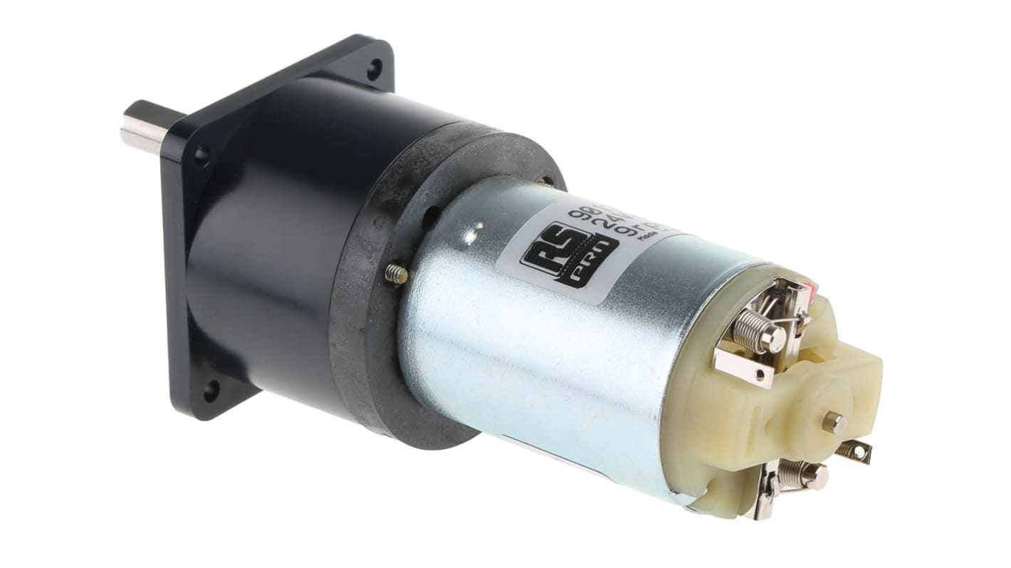 RS PRO Brushed Geared DC Geared Motor, 24 V dc, 600 mNm, 9 rpm, 6mm Shaft Diameter