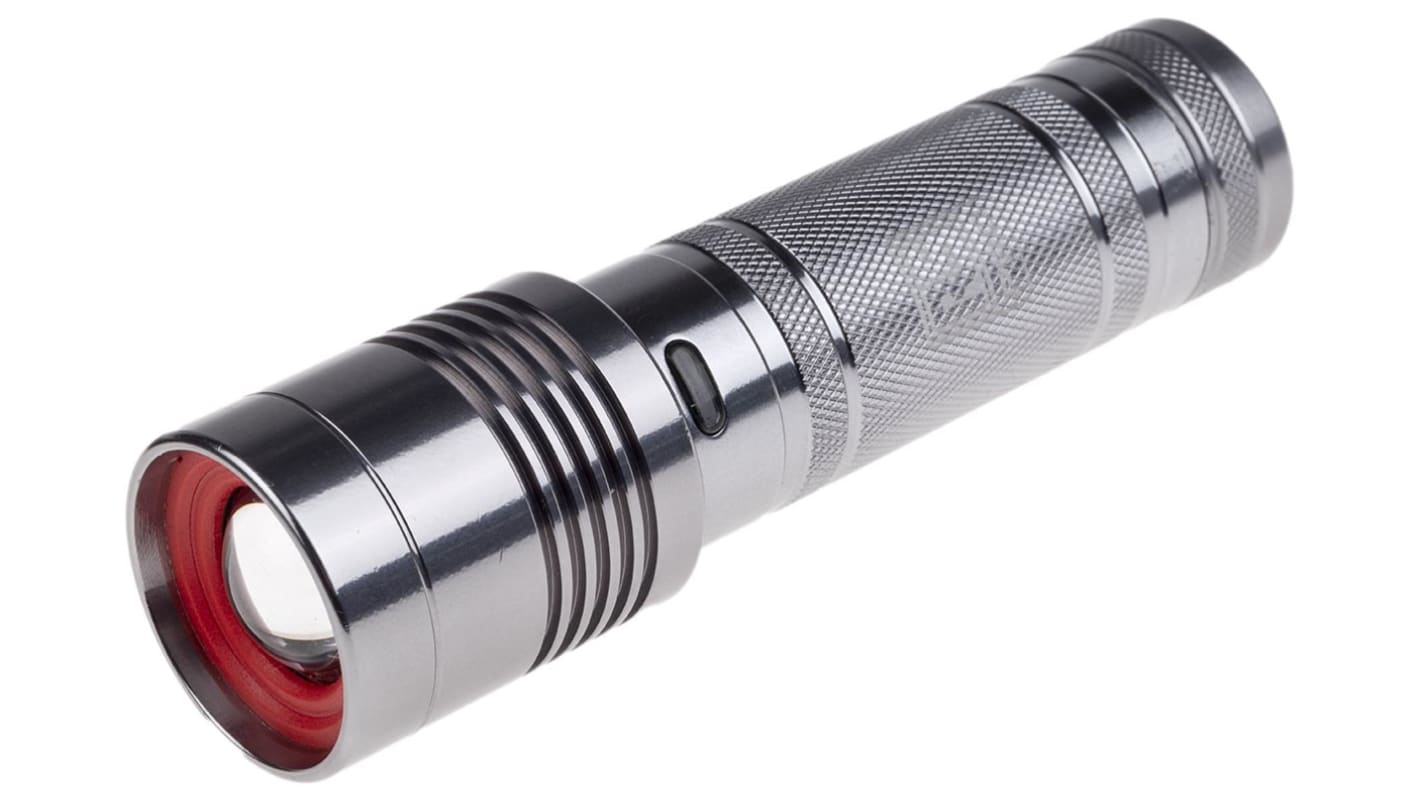 RS PRO LED Torch Grey 400 lm, 138 mm