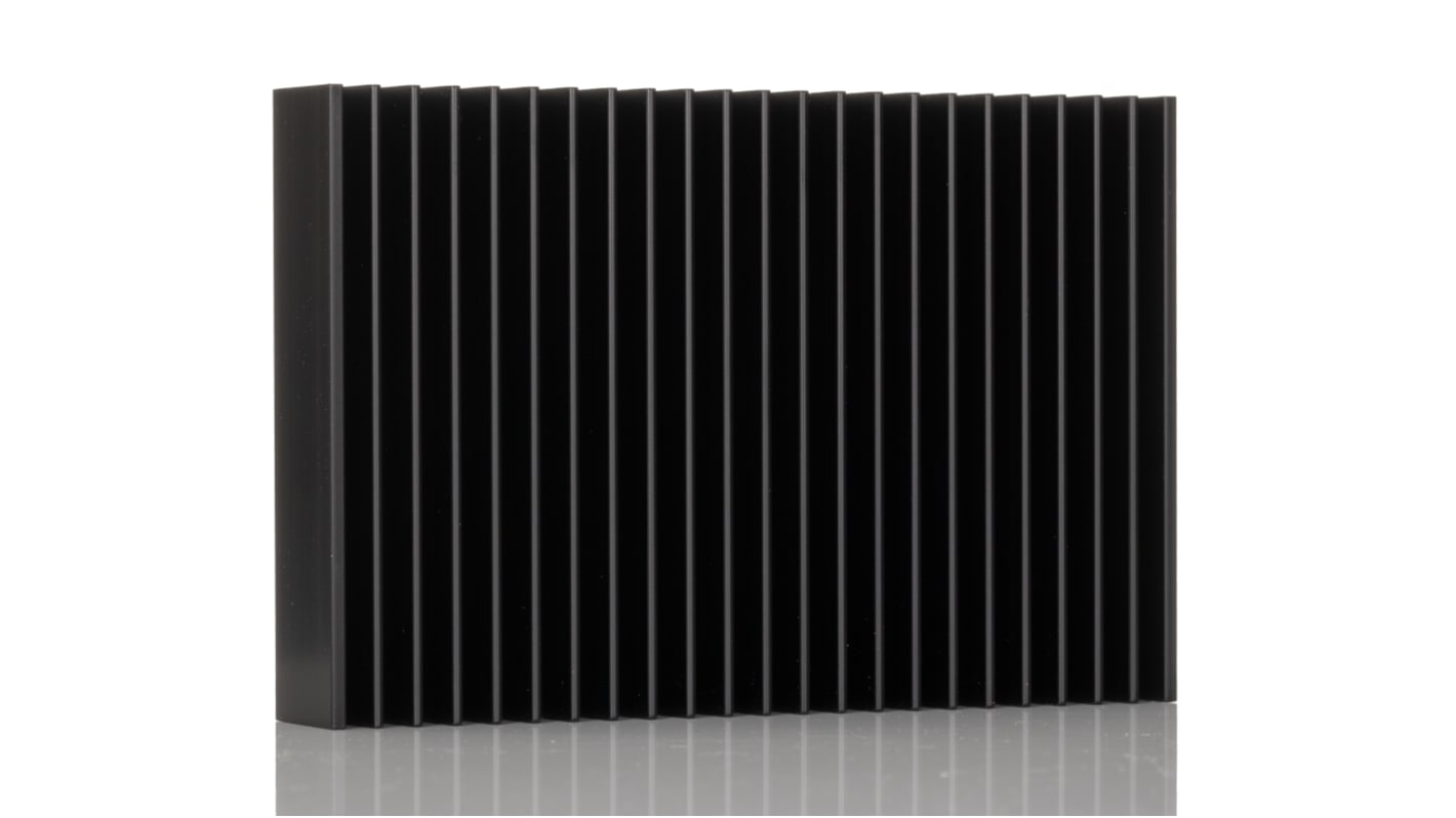 RS PRO Heatsink, Universal Rectangular Alu, 0.54°C/W, 100 x 150 x 25mm, PCB Mount