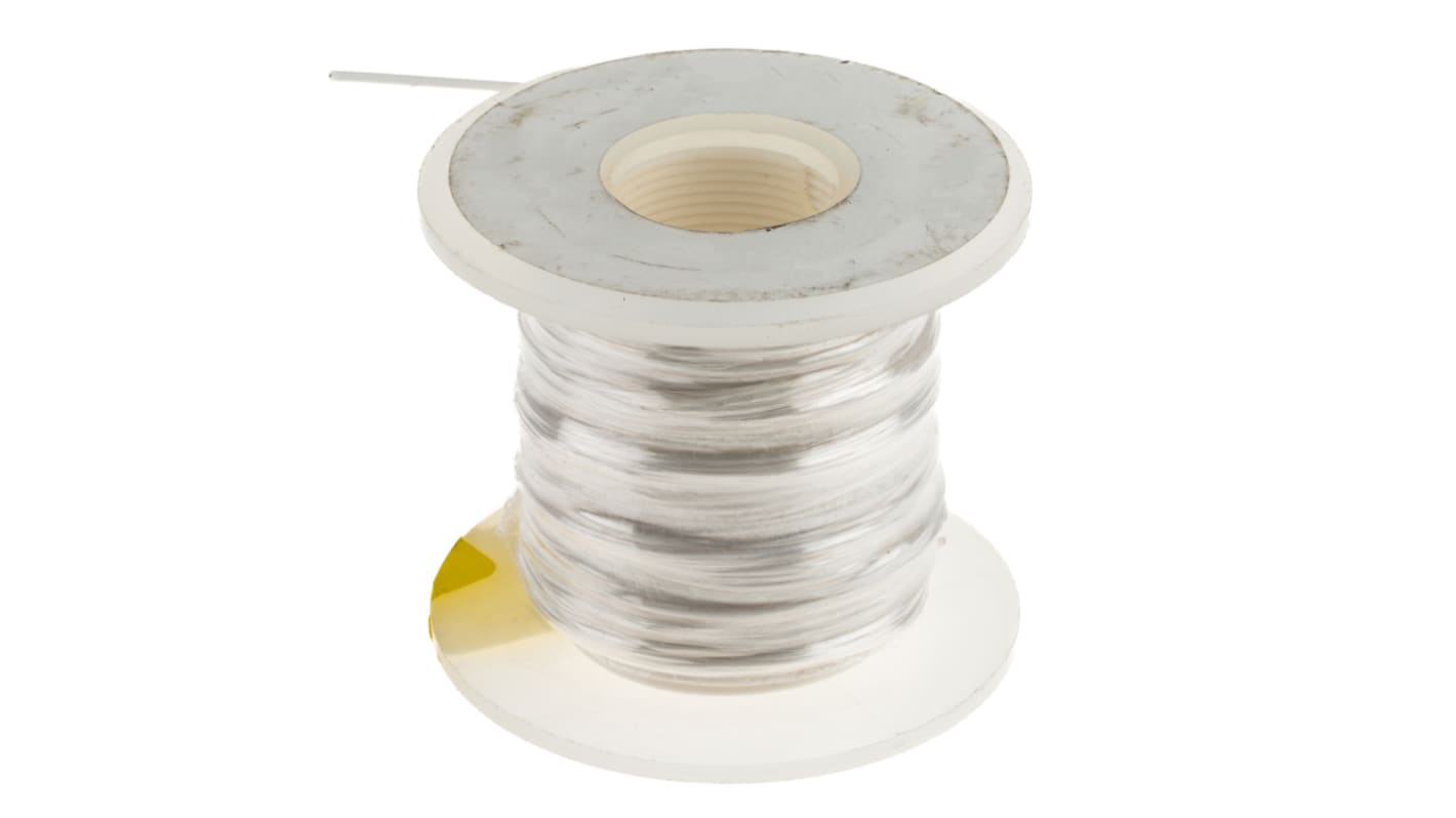 Alpha Wire 白色电线, 0.33 mm², 30.5m长, 22 AWG, 5 kV, 最高+200°C, 硅树脂绝缘, Hook-up Wire Silicone系列