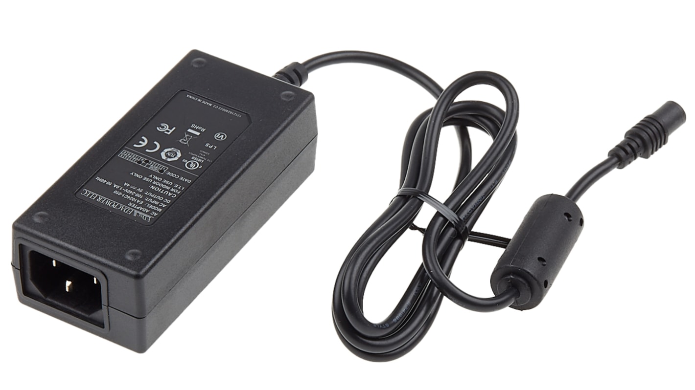Adattatore AC/DC RS PRO 5V cc, 4A, spina C14