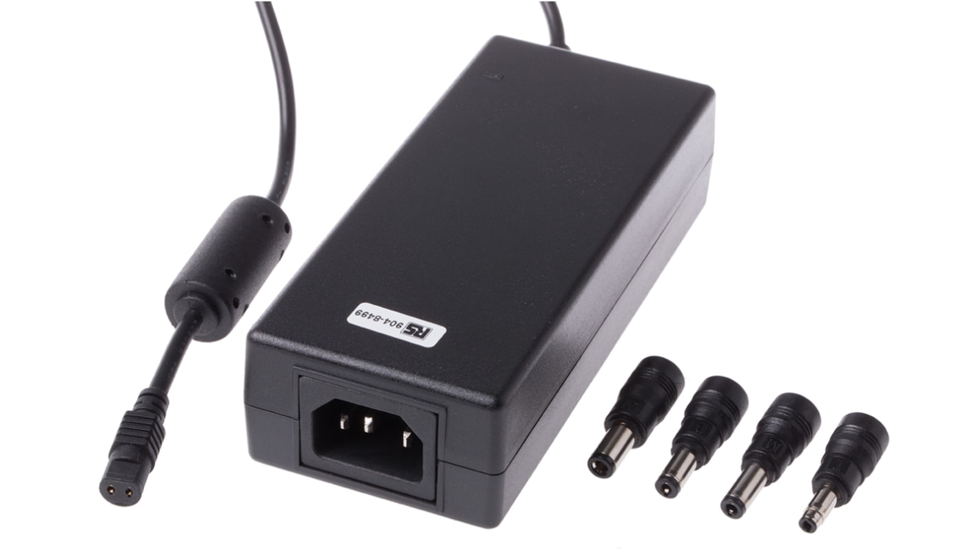 RS PRO 90W Plug-In AC/DC Adapter 12V dc Output, 7A Output