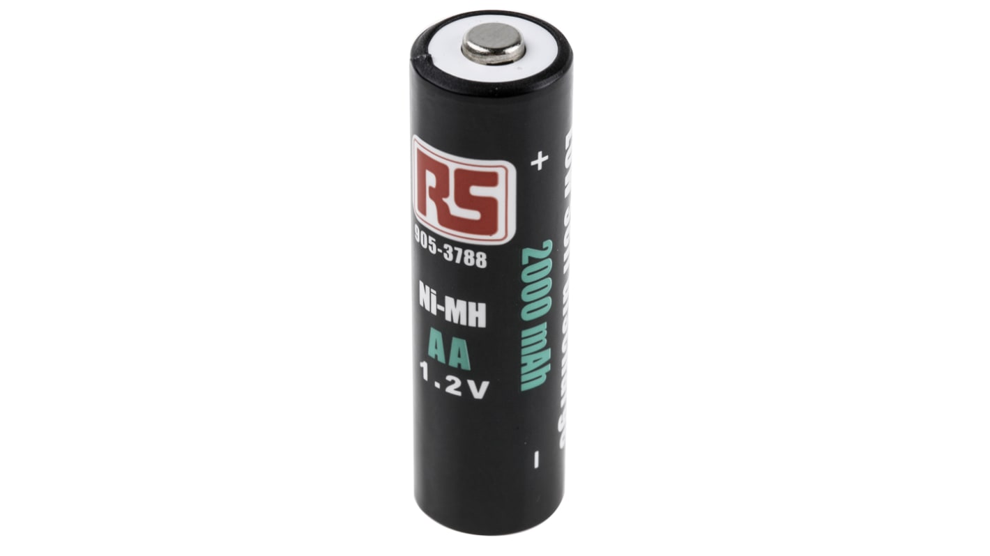 RS PRO 镍氢5号充电电池, 1.2V, 2AH, 4个装
