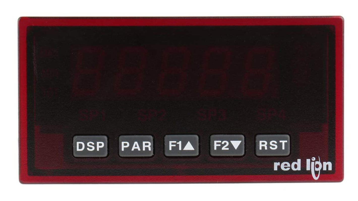 Red Lion PAX LED Digital Panel Multi-Function Meter, 45mm x 92mm