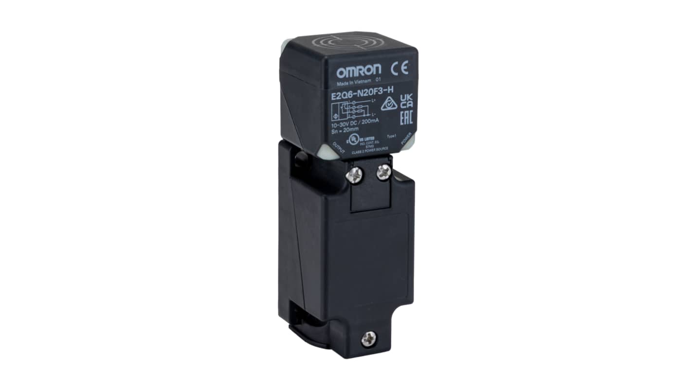 Sensore di prossimità a parallelepipedo Omron, rilevamento 20 mm, 10 → 30 V c.c.