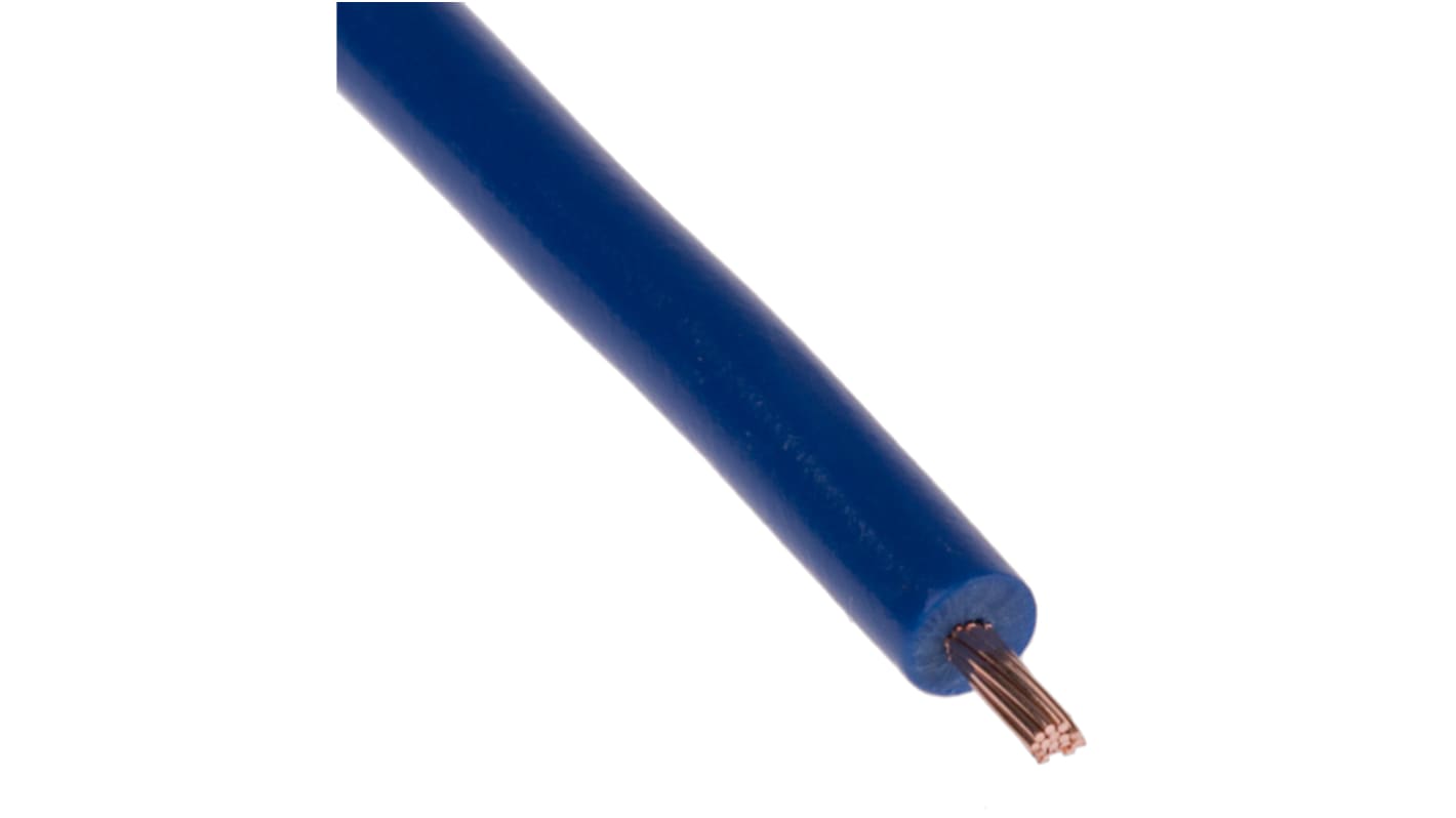 RS PRO 暗蓝色电线, 0.5mm², 100m长, 22AWG, 1 kV, 最高+105°C, PVC绝缘