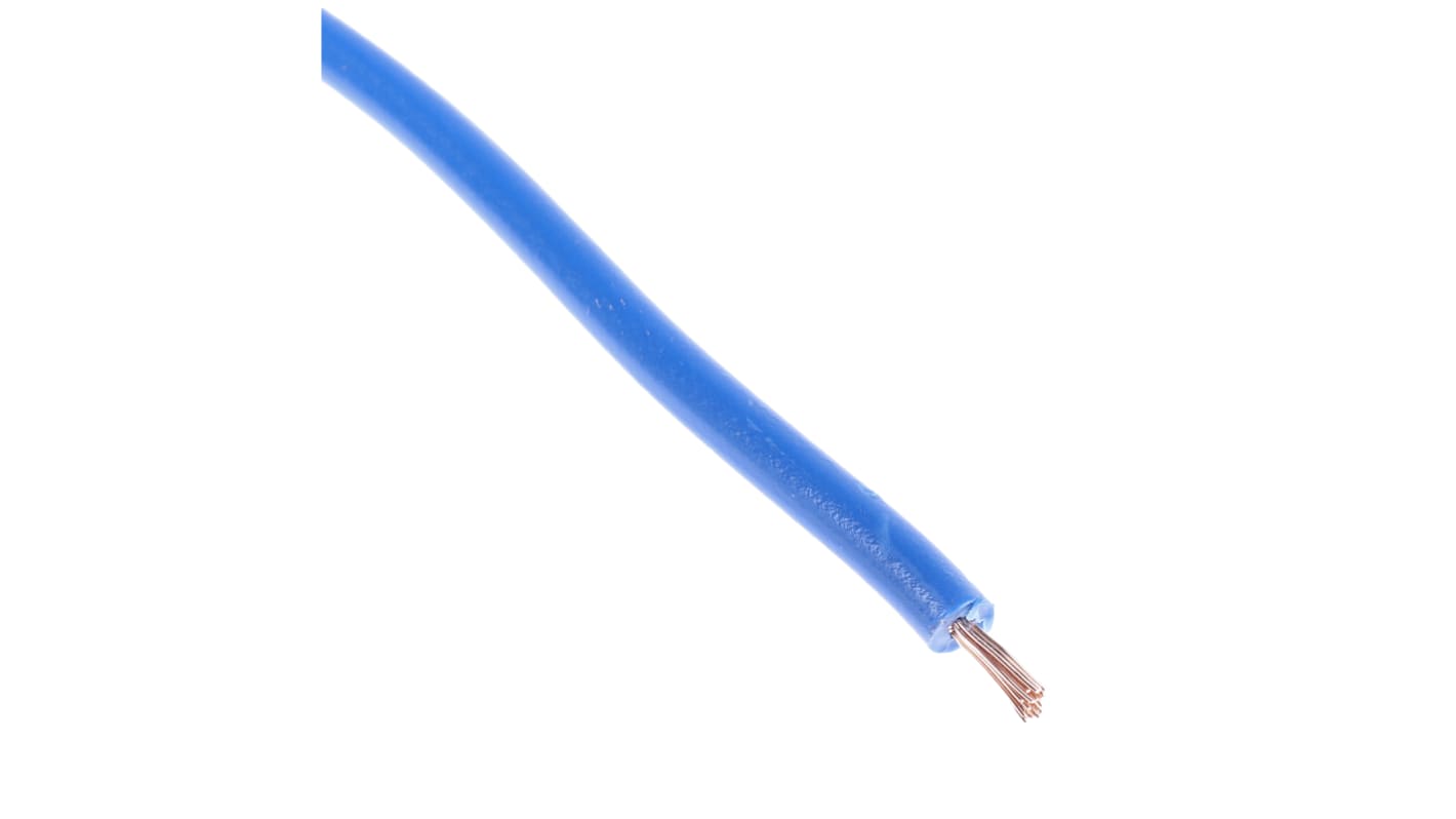 RS PRO Dark Blue 0.75mm² Hook Up Wire, 20 AWG, 24/0.2 mm, 100m, PVC Insulation