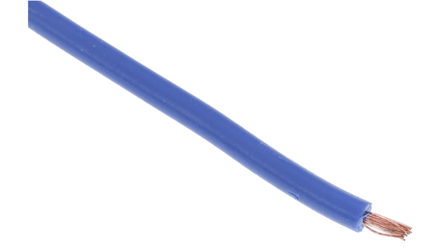 RS PRO Dark Blue 1mm² Hook Up Wire, 18 AWG, 32/0.2 mm, 100m, PVC Insulation