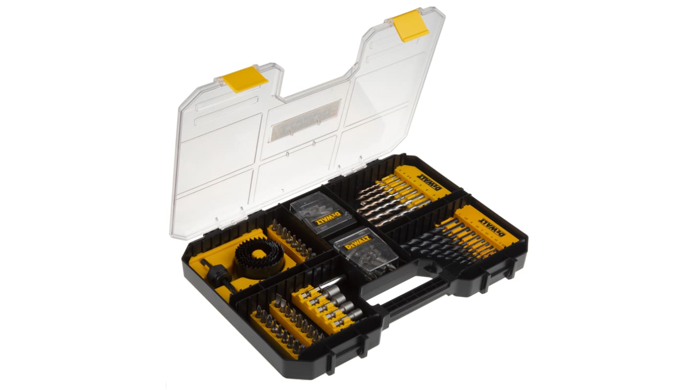 DeWALT 100-Piece Twist Drill Bit Set for Multi-Material, 10mm Max, 1.5 Min, HSS Bits