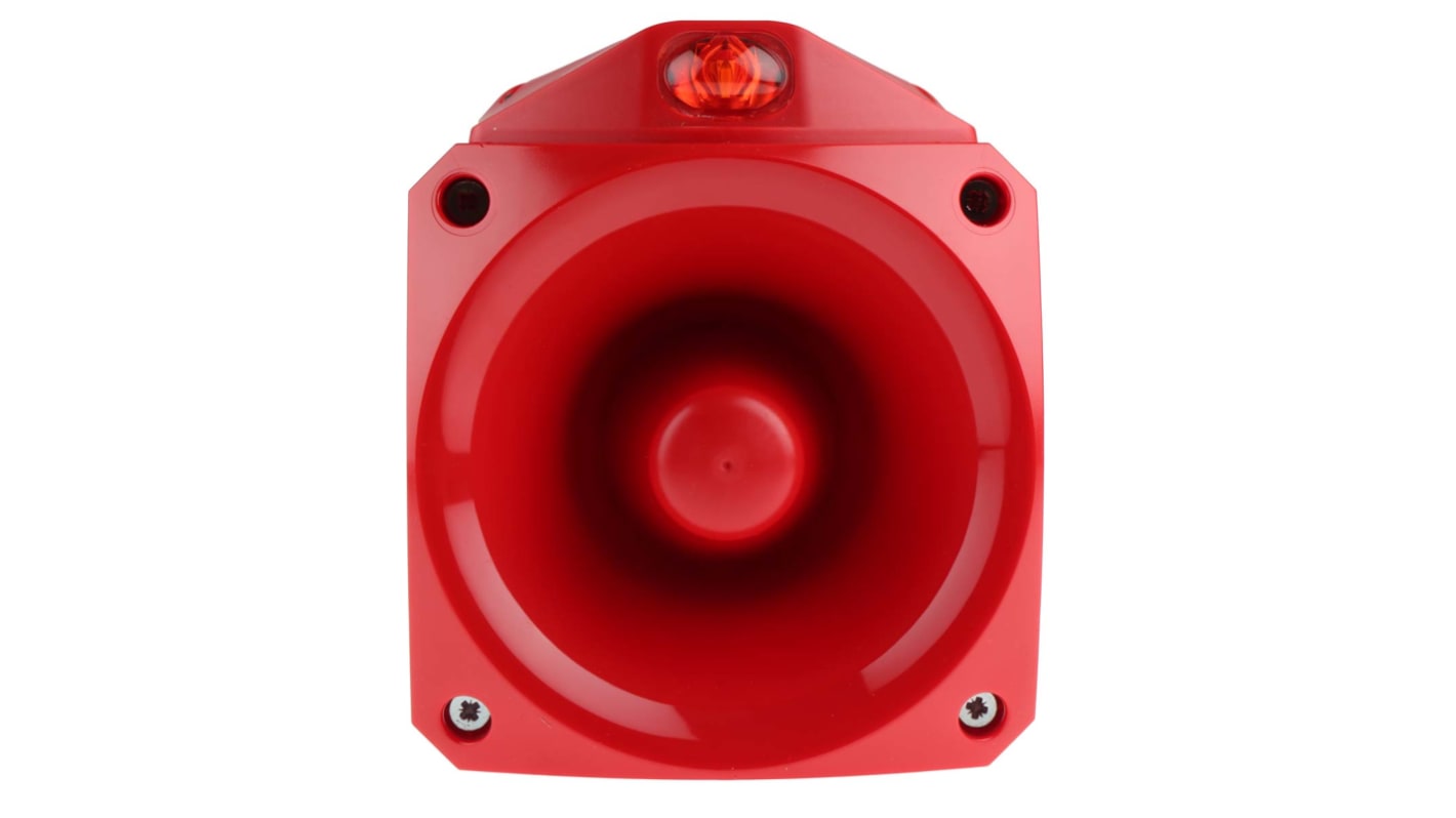Segnalatore acustico e luminoso Klaxon serie Nexus Pulse, Rosso, 17 → 60 V c.c., 105dB a 1 m, IP66