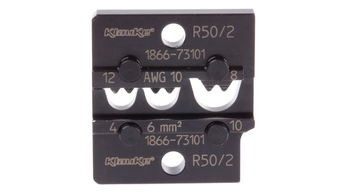 Klauke Crimp Die Set, Open Barrel Terminal, Coaxial Type Cable Lugs