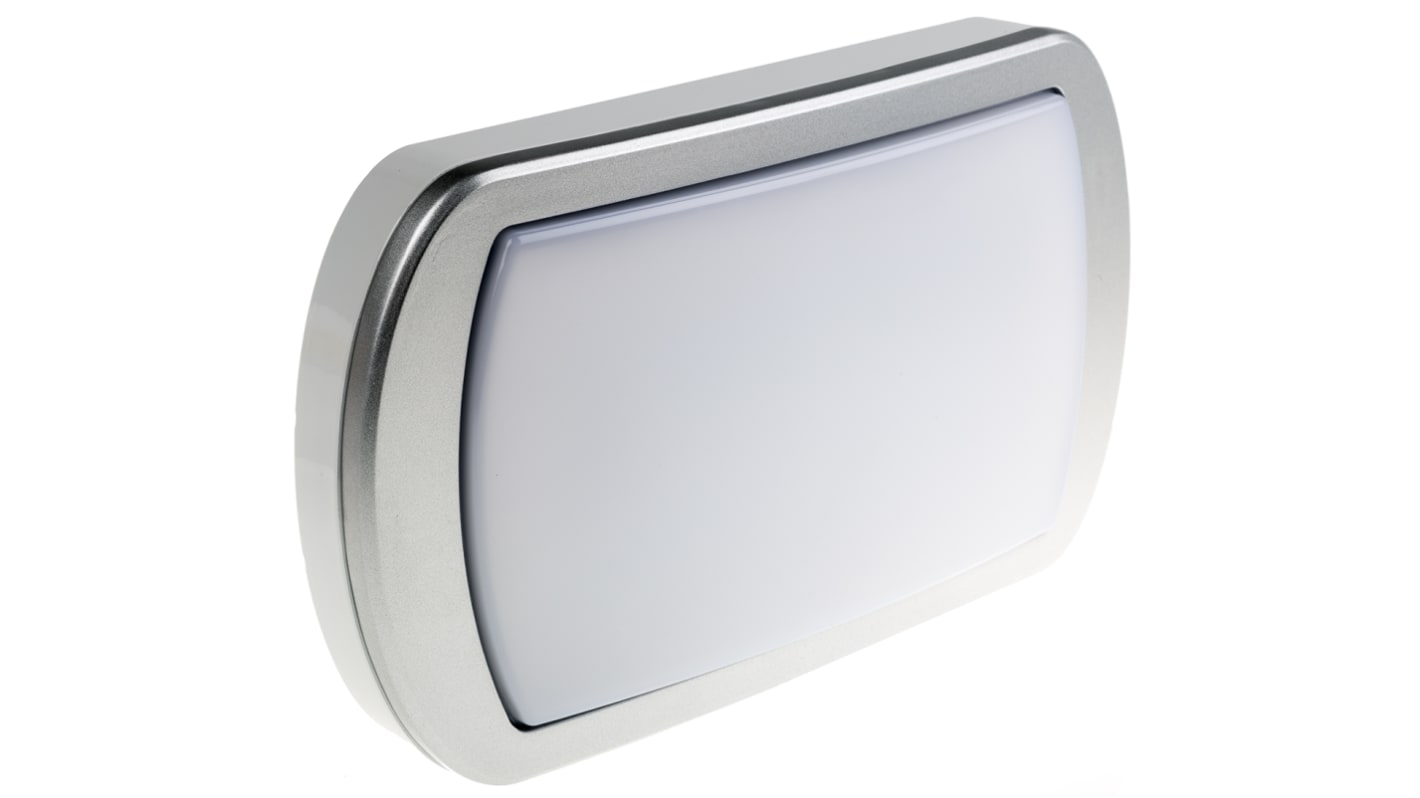 RS PRO Rectangular LED Bulkhead Light, 20 W, 100 → 240 V, Lamp Supplied, IP54
