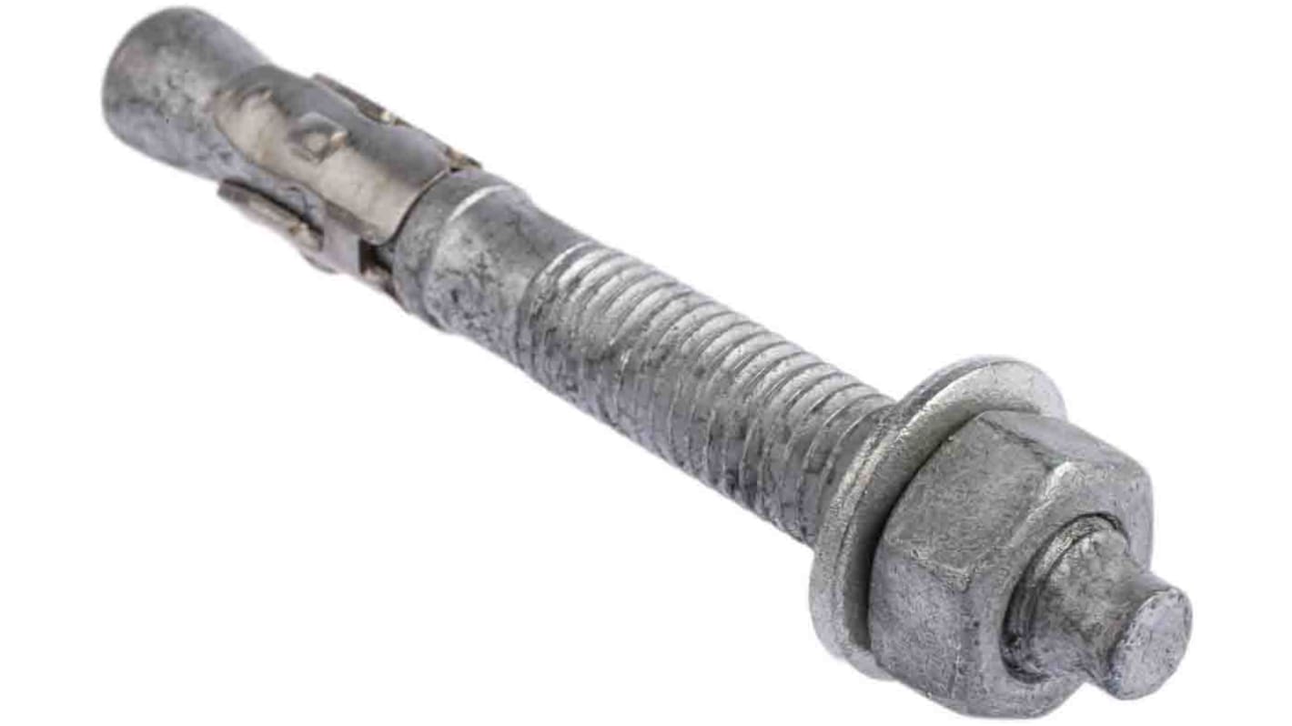 RS PRO Carbon Steel Anchor Bolt M12 x 100mm, 12mm Fixing Hole