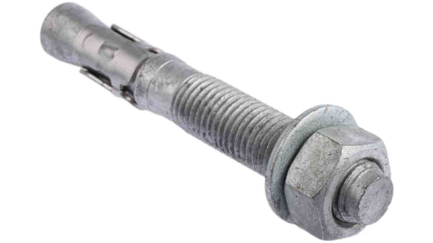 RS PRO Carbon Steel Anchor Bolt M16 x 110mm, 16mm Fixing Hole