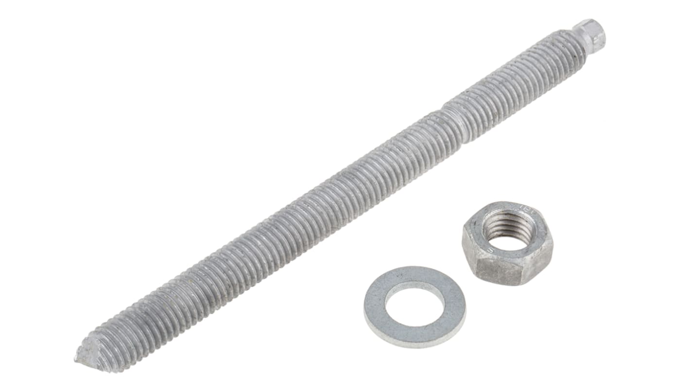 Śruba kotwiąca dł 160mm M12 Stal wysokowęglowa Ø 14mm RS PRO Kołek kotwiący galwanizowany chemicznie