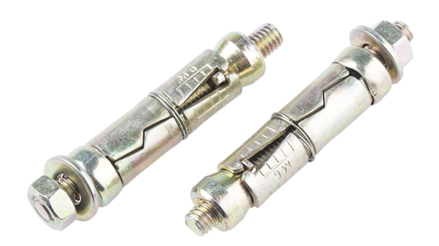 Kotwa z osłoną dł 45mm M6 Stal wysokowęglowa Ø 12mm RS PRO Kotwa rozporowa