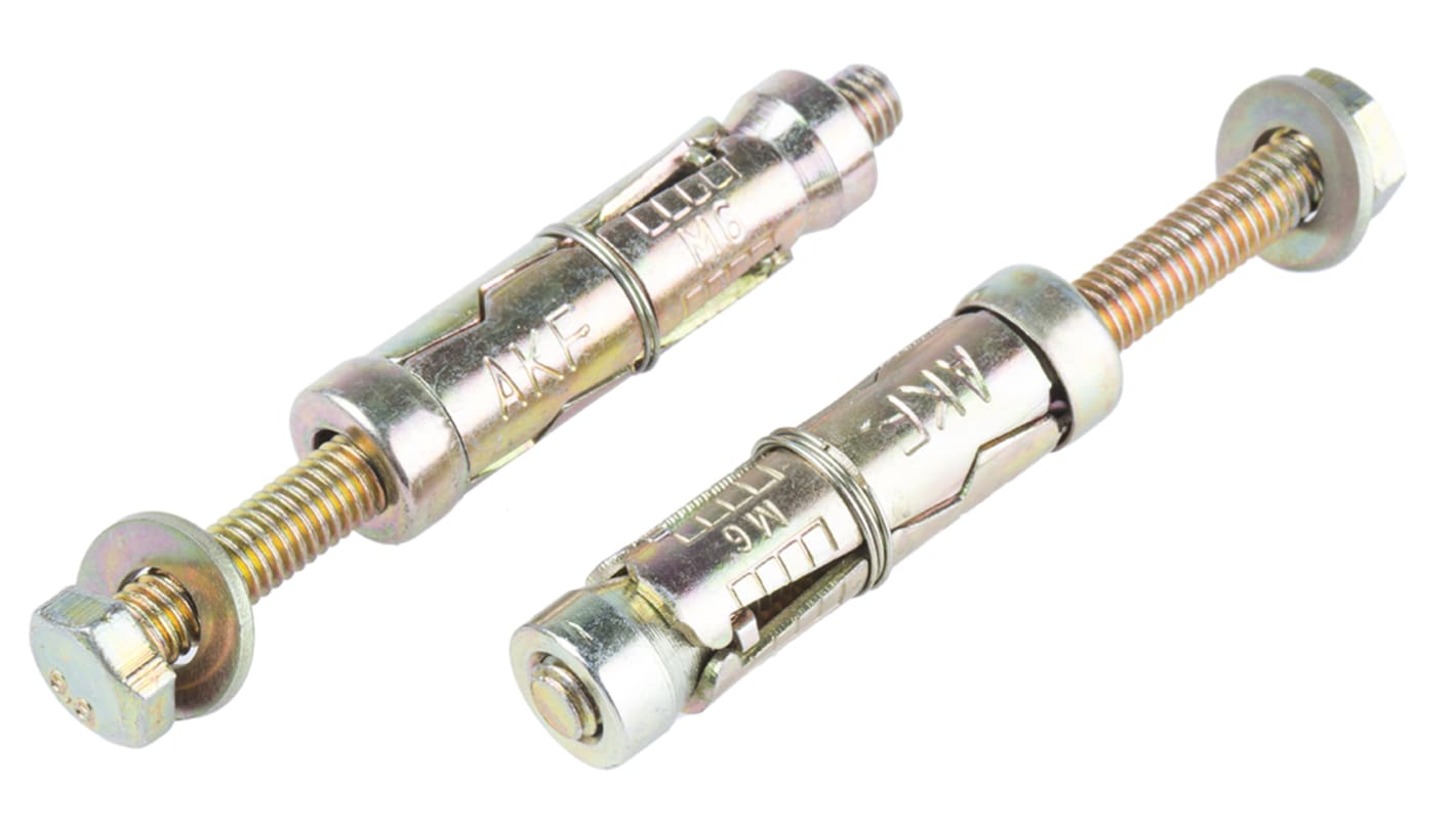 Kołek luźny zakotwiczony w osłonie dł 45mm M6 Stal wysokowęglowa Ø 12mm RS PRO Kotwa do betonu