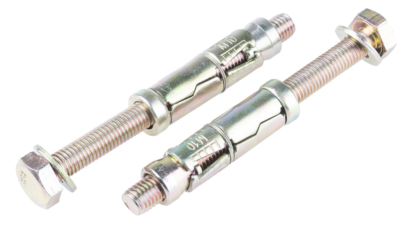 Kołek luźny zakotwiczony w osłonie dł 60mm M10 Stal wysokowęglowa Ø 16mm RS PRO Kotwa do betonu