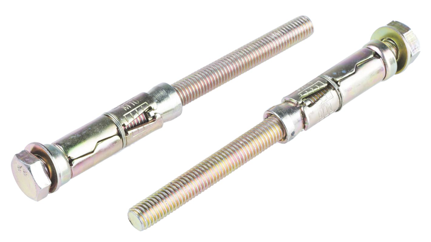 RS PRO Carbon Steel Shield Anchor Loose Bolt M10 x 60mm, 16mm Fixing Hole