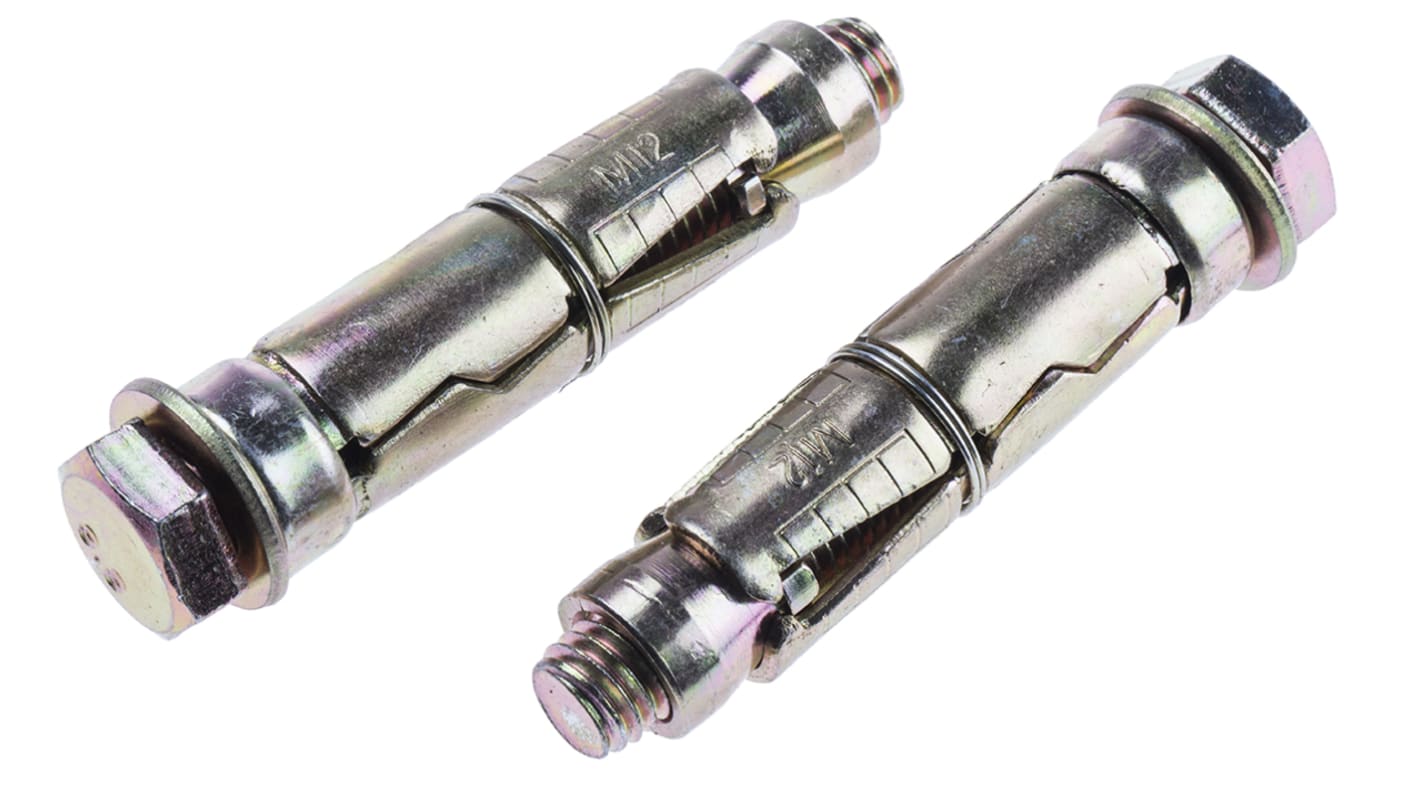 Kołek luźny zakotwiczony w osłonie dł 75mm M12 Stal wysokowęglowa Ø 20mm RS PRO Kotwa do betonu