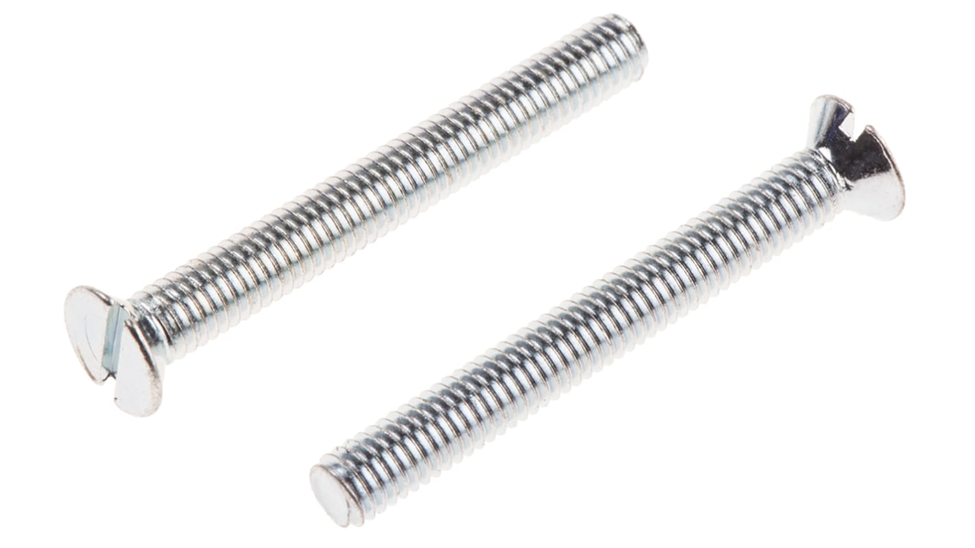 Śruby maszynowe M3 łeb z łbem stożkowym Stalowe długość 25.0mm skok 0.50mm
