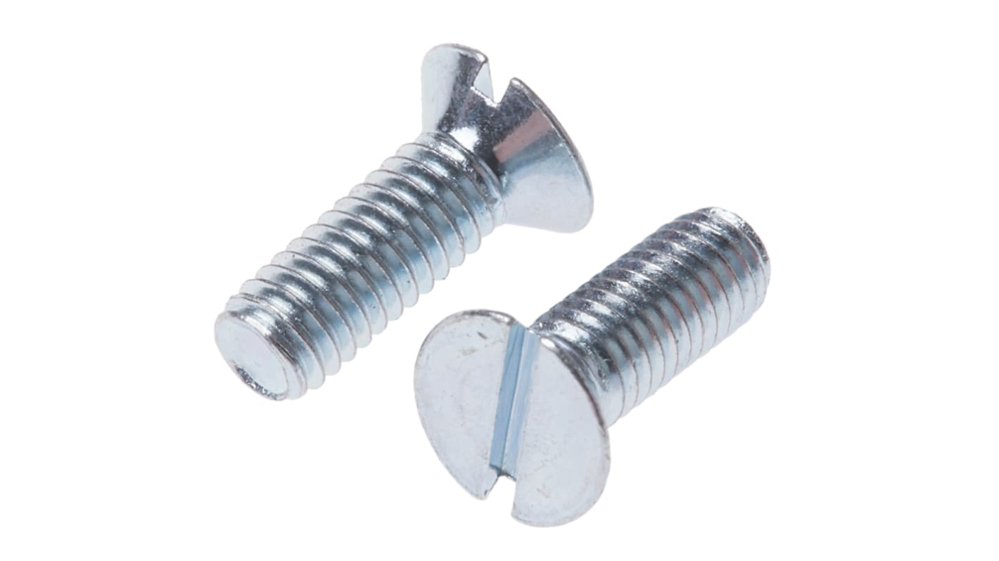Śruby maszynowe M3.5 łeb z łbem stożkowym Stalowe długość 10.0mm skok 0.60mm