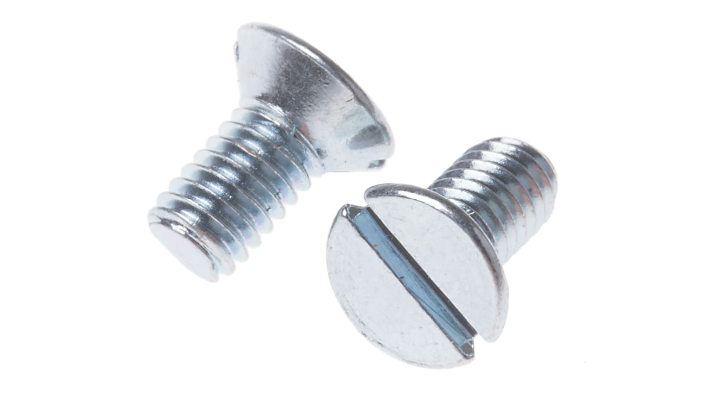 Śruby maszynowe M4 łeb z łbem stożkowym Stalowe długość 8.0mm skok 0.70mm
