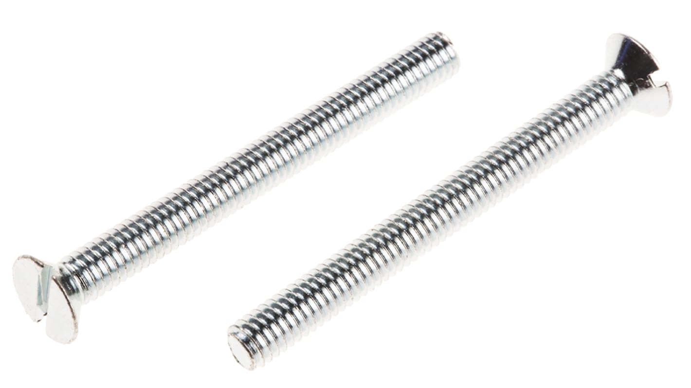 Śruby maszynowe M4 łeb z łbem stożkowym Stalowe długość 40.0mm skok 0.70mm