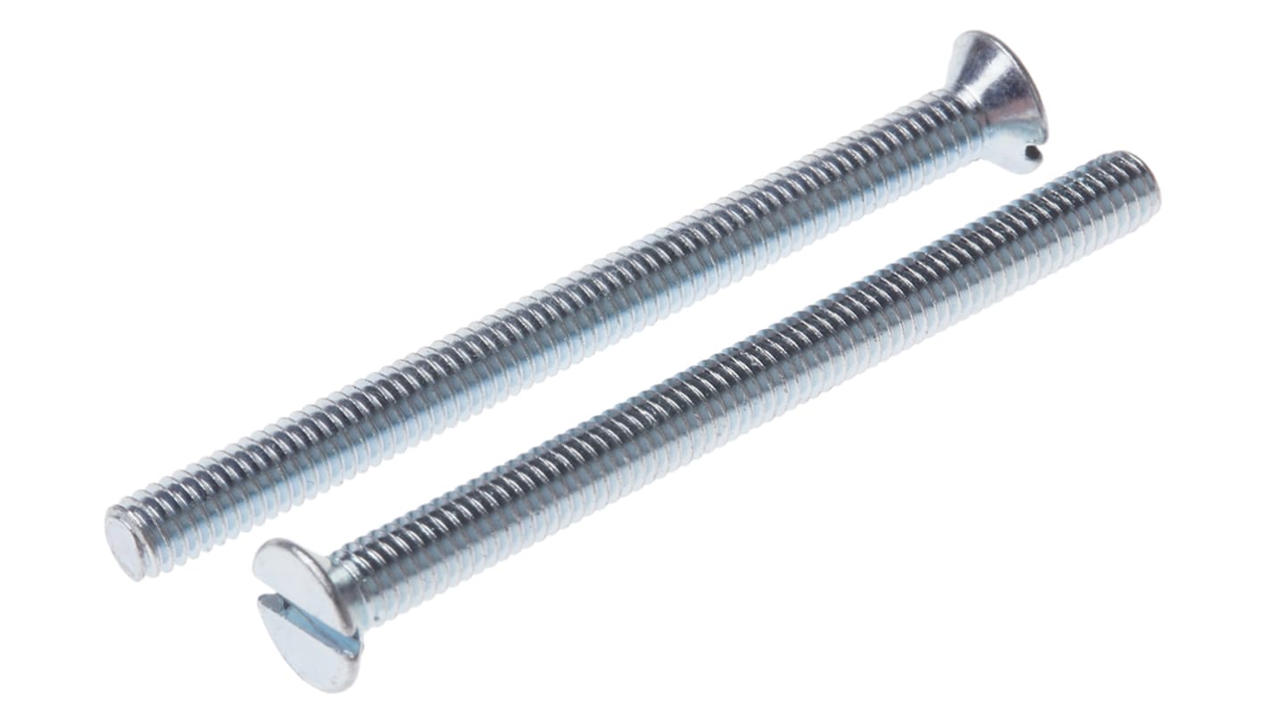 Śruby maszynowe M4 łeb z łbem stożkowym Stalowe długość 50.0mm skok 0.70mm