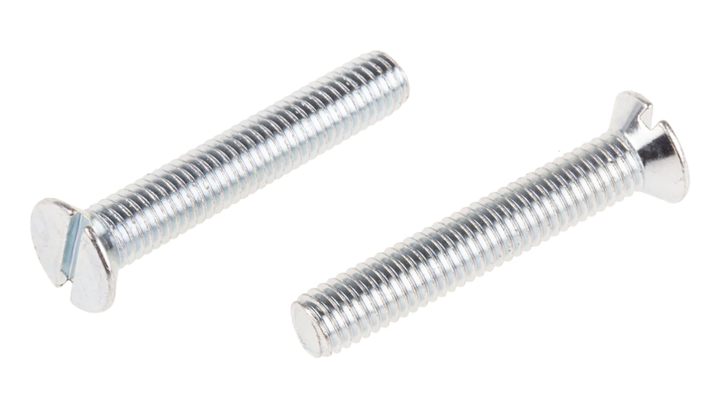 Śruby maszynowe M5 łeb z łbem stożkowym Stalowe długość 30.0mm skok 0.80mm
