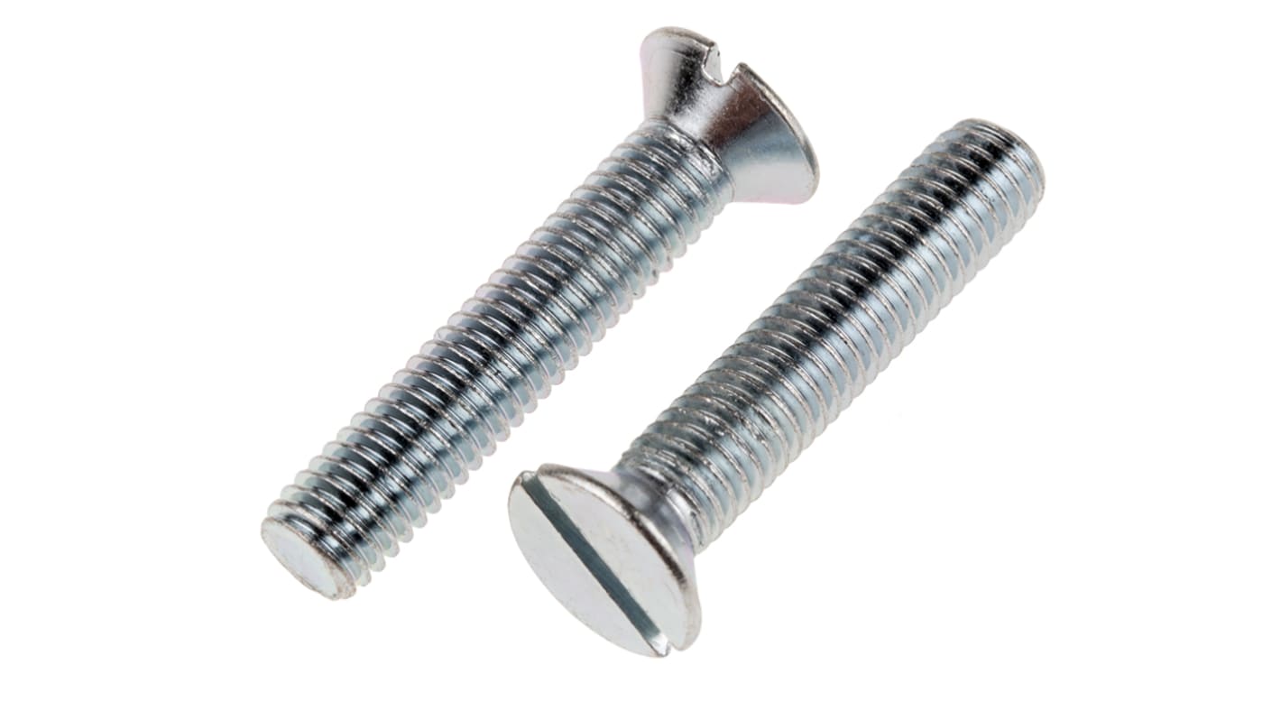Śruby maszynowe M8 łeb z łbem stożkowym Stalowe długość 40.0mm skok 1.25mm