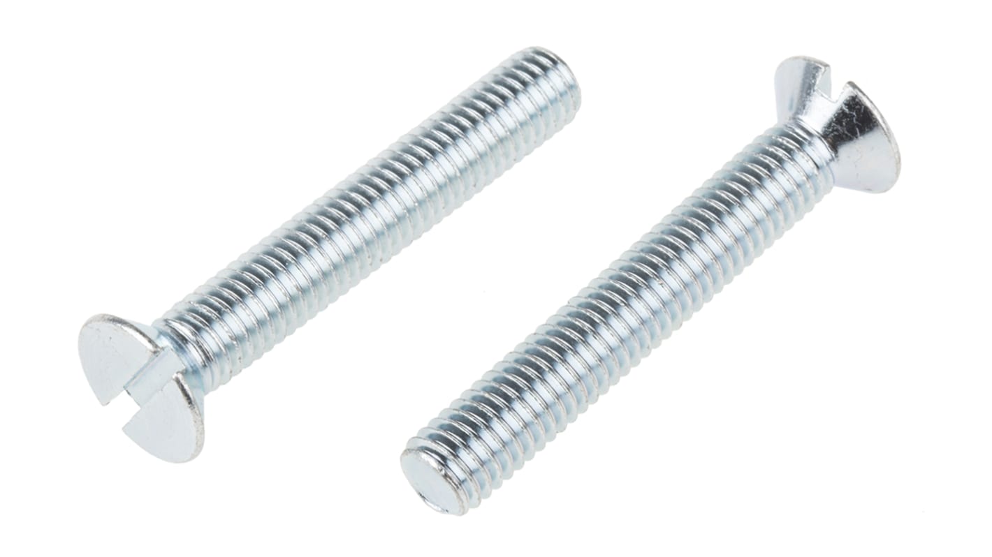 Śruby maszynowe M8 łeb z łbem stożkowym Stalowe długość 50.0mm skok 1.25mm