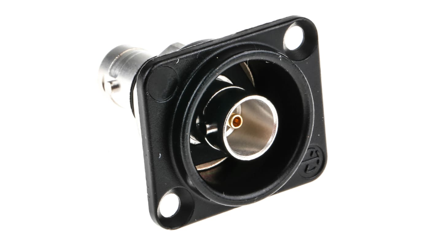 Neutrik BNC Series, Jack Panel Mount BNC Connector, 75Ω, Feed Through Termination, Straight Body