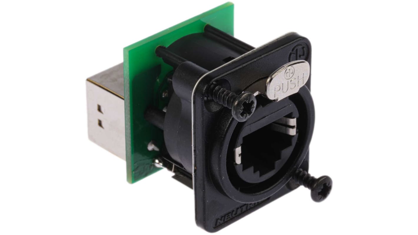 Neutrik EtherCon Series 2-Port RJ45 Female Adapter, Cat5e, Unshielded