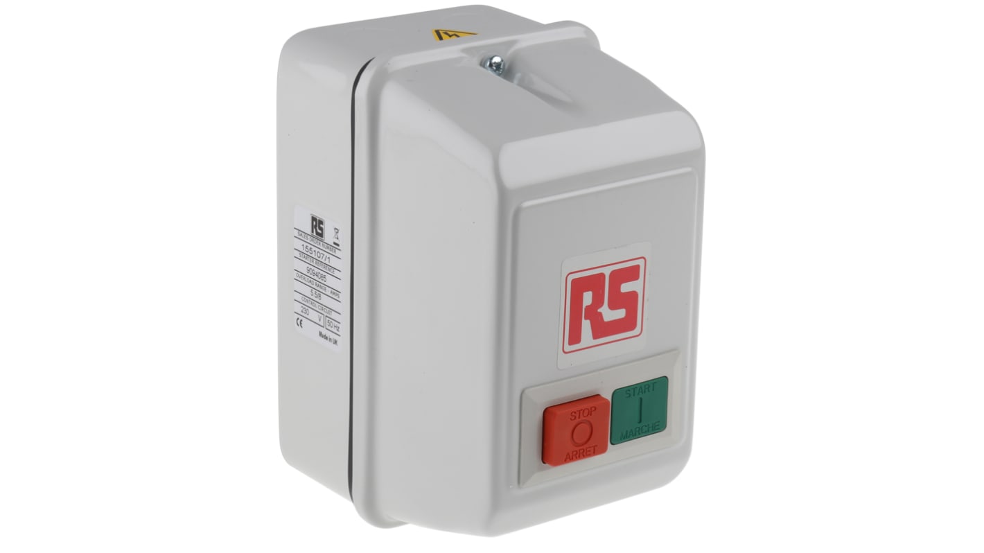 RS PRO DOL Starter, DOL, 0.75 kW, 240 V ac, 1 Phase, IP55