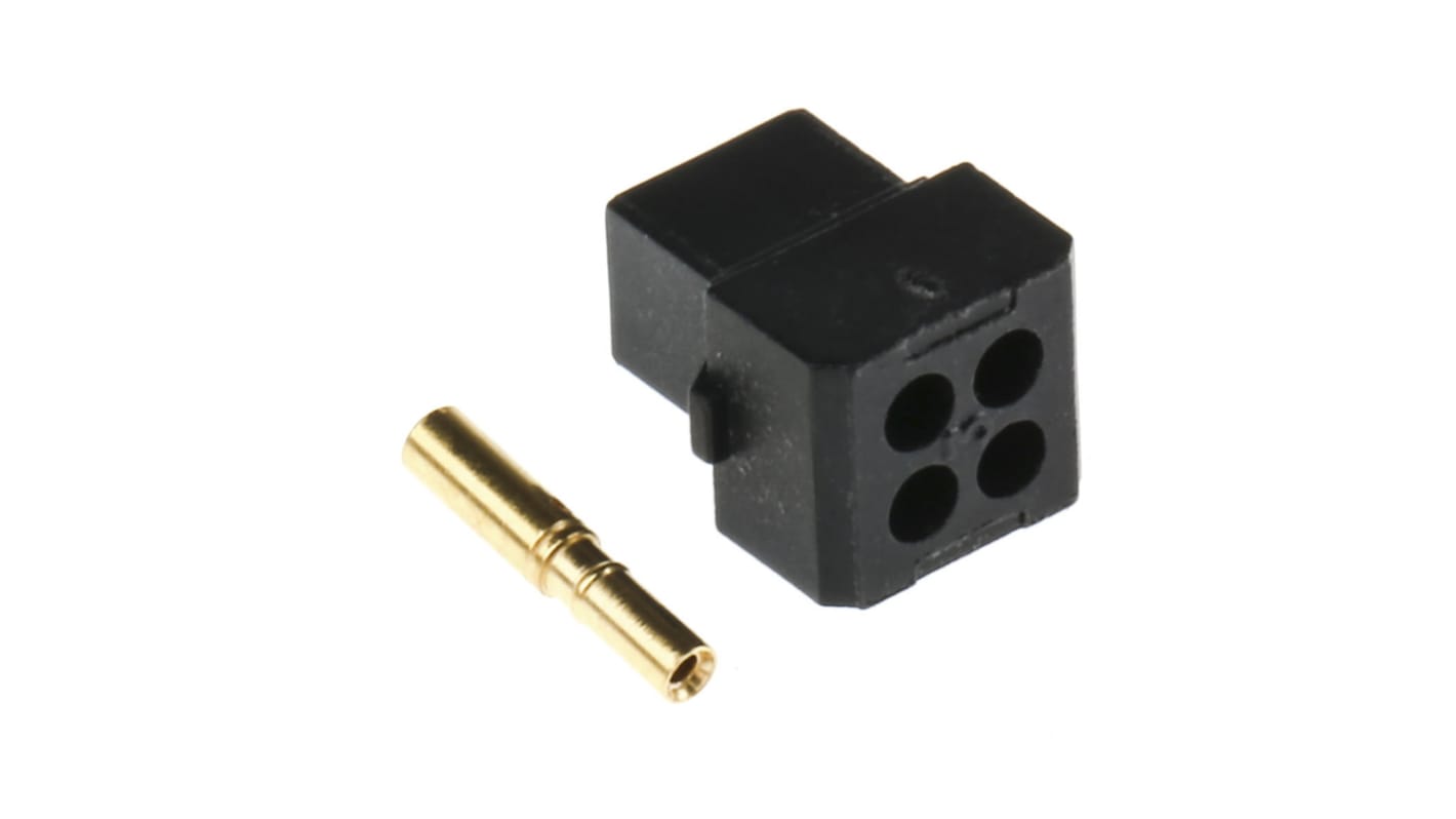 HARWIN Datamate L-Tek Series Straight Cable Mount PCB Socket, 4-Contact, 2-Row, 2mm Pitch, Crimp Termination