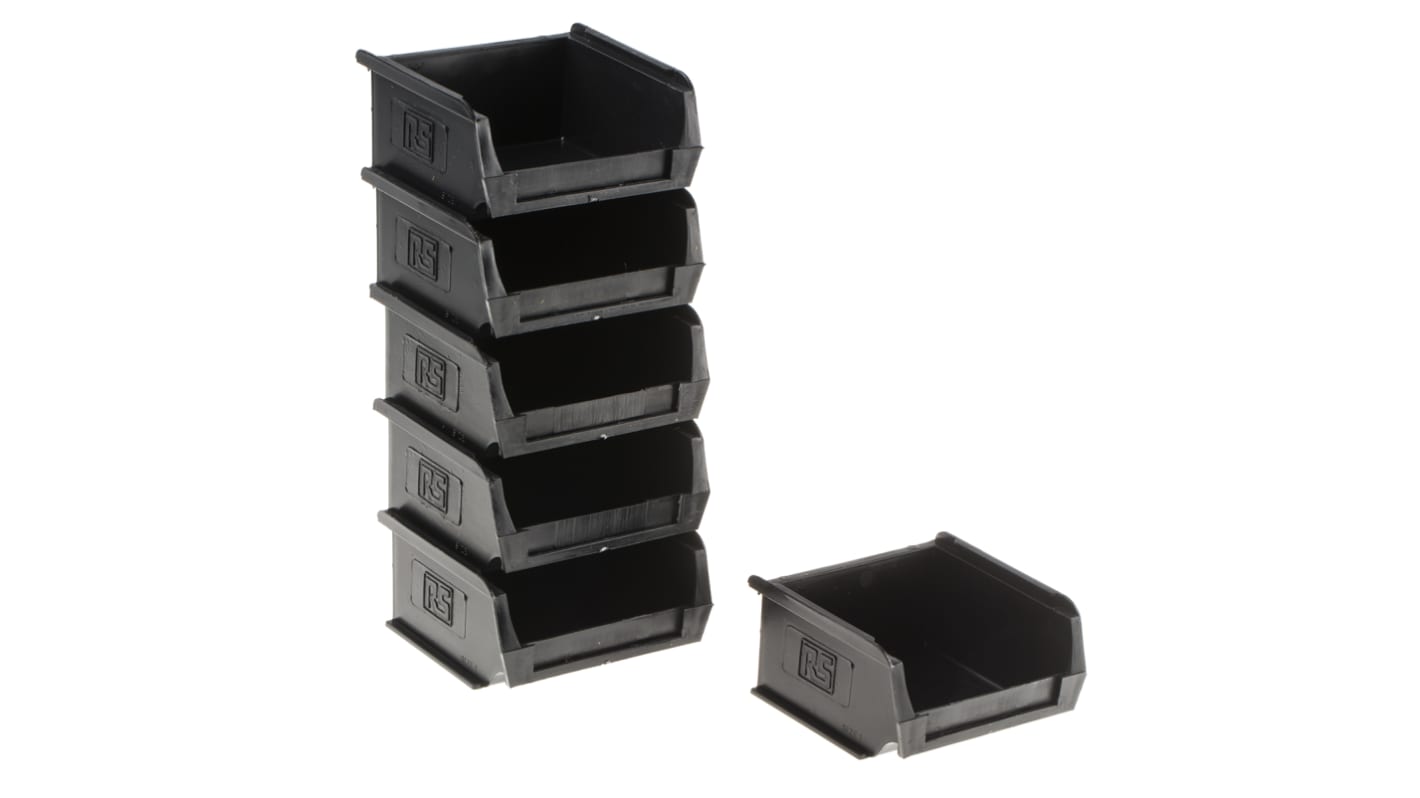 Gaveta RS PRO, Negro de PP, 50mm x 100mm x 90mm